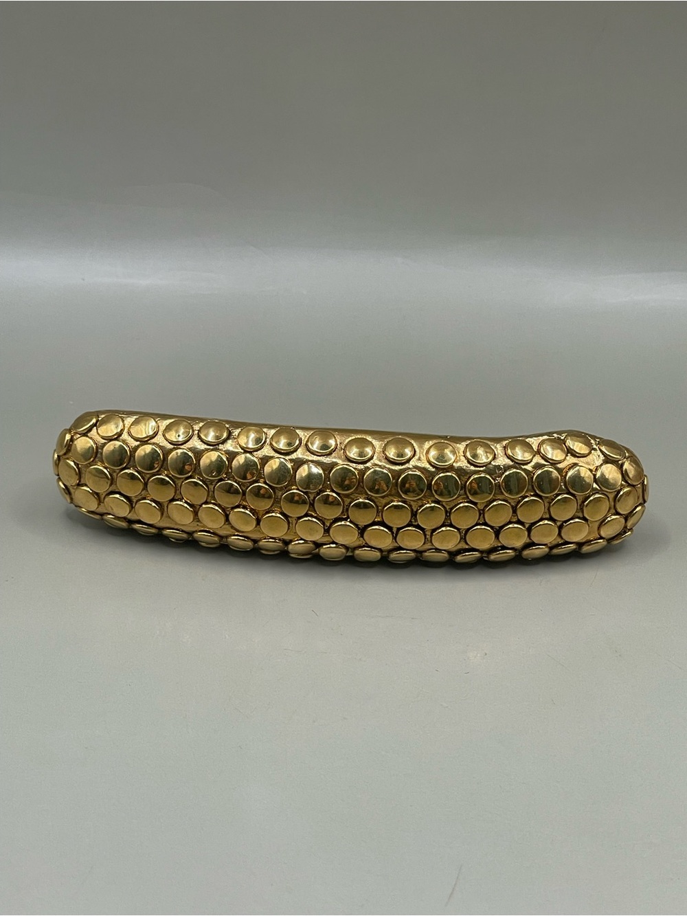 Philippe Audibert Paris France Polished GoldTone Dotted 4.5” Hair Pin Barrette